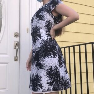 TALBOTS Black & Gray Jeweled Neckline Sheath Dress Size 12 NWT